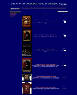 Ronnie Montrose Store website